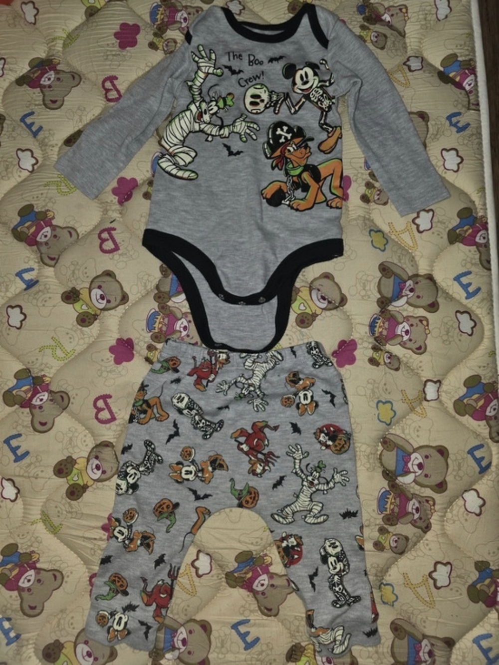 Disney Baby Halloween Mickey Mouse Matching Set Baby 3-6M